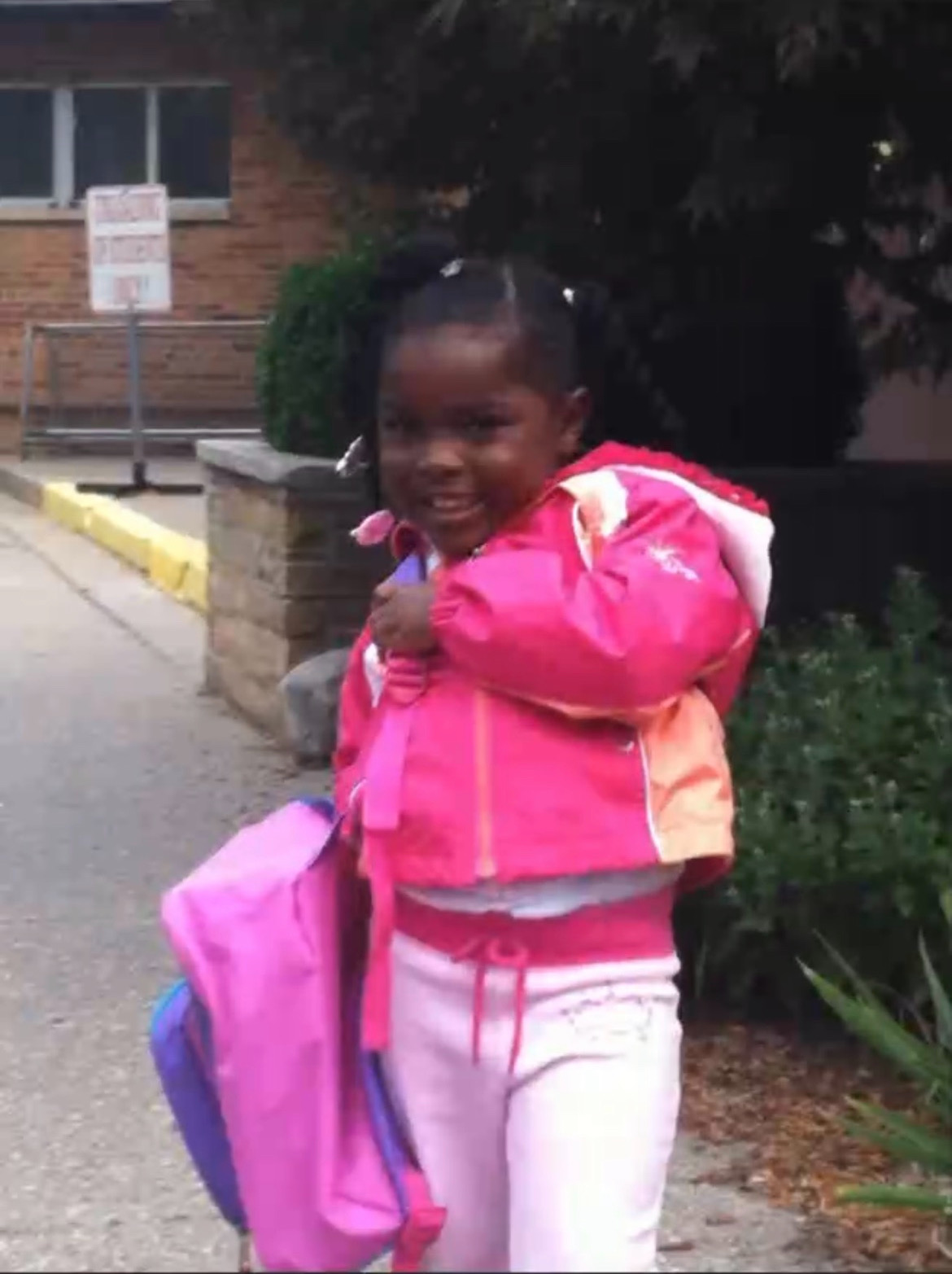 Little Grace first day of school